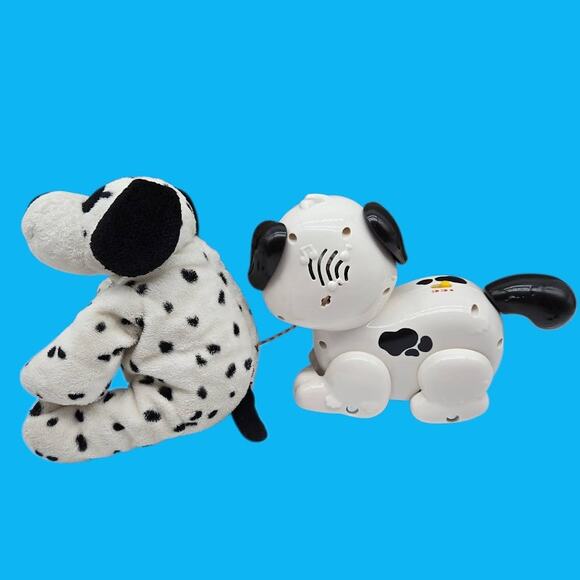 Puppy Friends Ty Pluffies 11" Dotters Dalmation Plush & VTech Pull Sing Dog Toy - Picture 4 of 13
